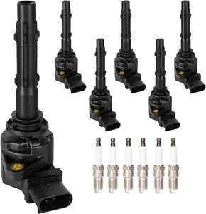 Set of 6 Ignition Coil Packs & Spark Plugs Fits Mercedes-Benz 3.5 V6 2006-20012 - Picture 1 of 21