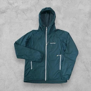 Montbell Jacket Teal Blue Lightweight Hooded Technical Coat Small - Picture 1 of 7