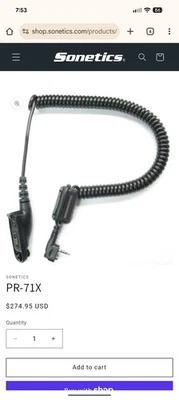 Sonetics Radio Cable For Motorola Pr-71x - Image 1 of 4
