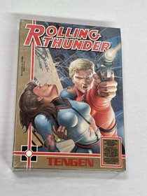 New Factory Sealed Rolling Thunder Nintendo NES Tengen Namco Hang Tab Arcade Run