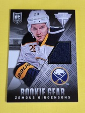 2013-14 Panini Rookie Anthology Zemgus Girgensons Titanium Rookie Gear #RG-ZG