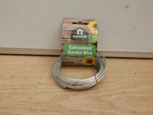 BONNINGTONS SHEDMATES GALVANISED GARDEN WIRE 15M X 1.6MM GSW103B - Picture 1 of 2