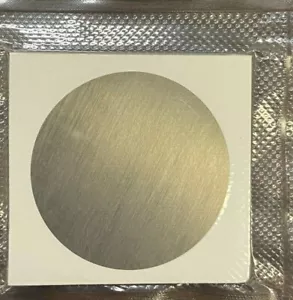 Silver SEM Sputter target: Ag 99.99% pure, 54mm diameter x 0.1mm thick - Picture 1 of 3