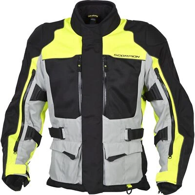 Scorpion Yosemite Mens Textile Motorcycle Jacket Hi-Viz Yellow/Black/Gray - Image 1 of 3