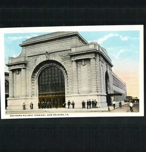 Circa 1920 NEW ORLEANS, LA * SOUTHERN RAILWAY TERMINAL * UNPOSTED VINTAGE  - Picture 1 of 2