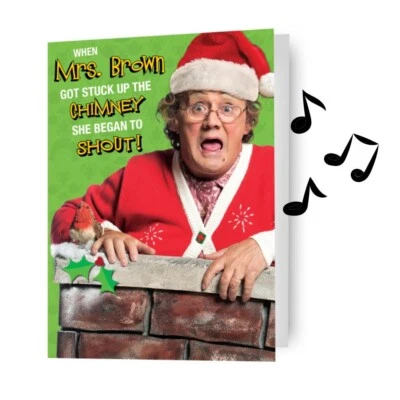 DANILO PROMOTIONS LTD Christmas Card Mrs Brown's Boys Musical Sound Christmas Card Includes Envelope