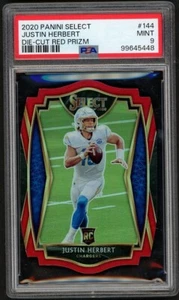Select Justin Herbert #144 2020 troquelado rojo Prizm RC PSA 9 como nuevo - Imagen 1 de 2