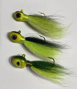 Bucktail Hair jigs for Walleye, Bass, Nothern, Stripers 1/4oz, 3/8oz, 5/8oz - Picture 1 of 1