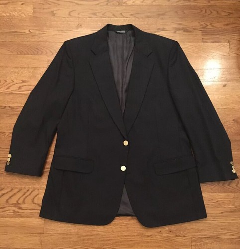 Blazer sportivo Burberry blu navy argento oro metallo bottoni 100% lana taglia 43