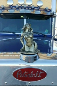 MERMAID HOOD ORNAMENT RARE Voluptuous Siren RUST PROOF RESIN Big Rig Rat Rod - Picture 1 of 24