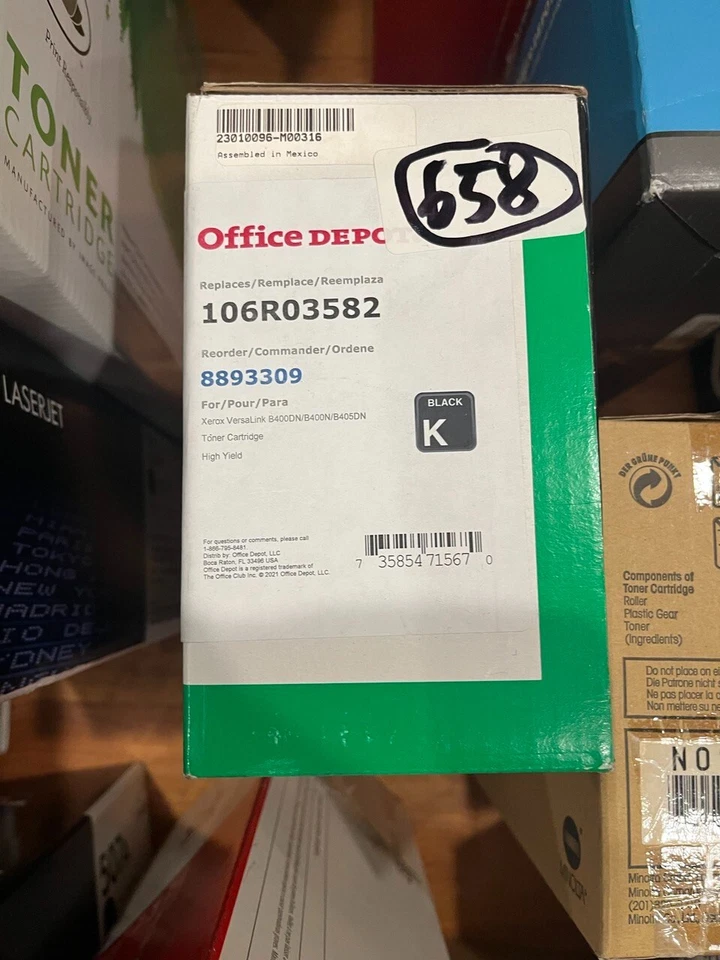 LD Compatible Xerox 106R03582 / 106R03580 High Yield Black Toner for B400/B405