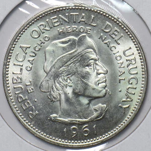 Uruguay 1961 10 Pesos 294161 combine shipping - Picture 1 of 2