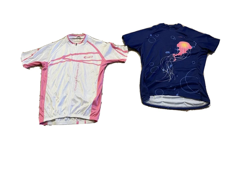 lote de 2. camisetas de ciclismo Jr. Niñas 2XL Primal/Cheji-one cremallera completa/uno no Foto 1 de 4