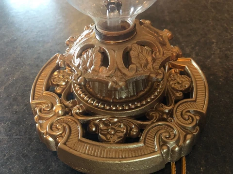Antique Art Deco, Art Nouveau, Victorian Porch Entry Light w/ Cast Iron Fixture Cover
