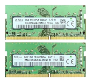 RAM SK Hynix 16 Go (2 x 8 Go) DDR4 2400T 2666V 260 BROCHES SODIMM 1,2 V - Photo 1/2