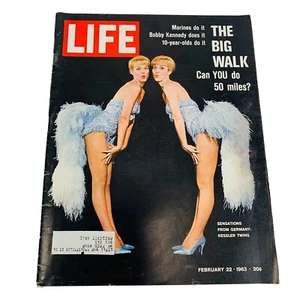 Life Magazine February 22, 1963 Kessler Twins Carol Burnett Khrushchev 60s Ads - Picture 1 of 11