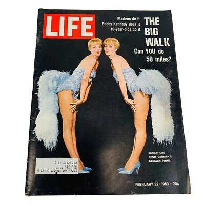 Life Magazine February 22, 1963 Kessler Twins Carol Burnett Khrushchev 60s Ads - Image 1 of 4