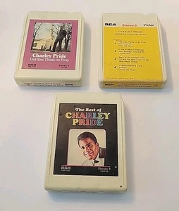 3- Charley Pride 8-Track Tapes - RCA UNTESTED - Foto 1 di 6