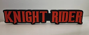 Knight Rider Inspired Display Sign – 3D Printed Desk / Shelf Plaque – Retro TV - Picture 1 of 1