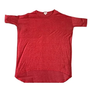 Lularoe Irma Soft Top Women’s XS Solid Heather Red Hi Low Casual Shirt - Picture 1 of 10