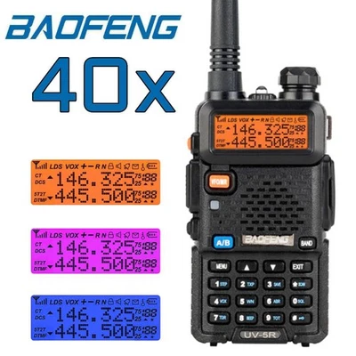 40 x Baofeng UV-5R VHF UHF Dual-Band FM Ham Portable Two-way Radio Walkie Talkie - Image 1 of 4
