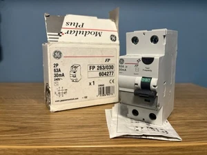 GE 2-pole 63amp 30mA RCD FP 263/030 604277 Brand New  - Picture 1 of 10