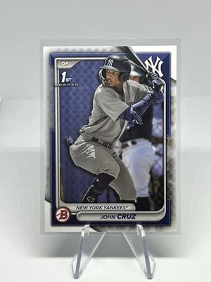 JOHN CRUZ 2024 Bowman Prospects Paper 1st RC Rookie Card YANKEES #BP-77 (QH2) - Image 1 of 2