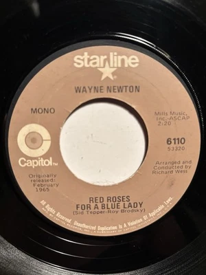 Wayne Newton “Red Roses For A Blue Lady” Capitol 7” 45 REISSUE VG+ - Image 1 of 4