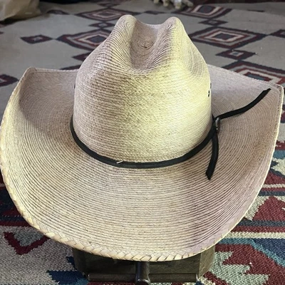 Sombrero de vaquero Justin Palm de paja occidental para hombre 7 1/4 58 Foto 1 de 4