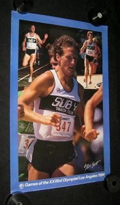 Original 1984 OLYMPICS POSTER Cross Country STEVE SCOTT - Picture 1 of 3