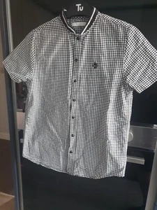 Boys Next Short Sleeve Shirt Age 12 Black Check - Picture 1 of 5
