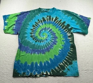 Vintage Alore T-Shirt Herren 2XL Mehrfarbig Spirale Batik Baumwolle Alltagskleidung - Bild 1 von 8