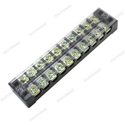 5 × Barrier Terminal Block 25A 600V 10 Pole Position Way TB-2510L for 22-12AWG - Image 1 of 4