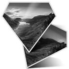 2 x Diamond Stickers 10 cm BW - Pretty Valley Lake District  #36250