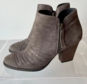 PAUL GREEN Malibu Double Zip Metallic Soft Ankle Boot Bootie 8 5.5 UK Gray $429 - Picture 1 of 13