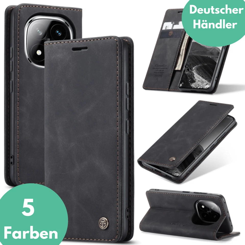 SMARTUP Hülle für Xiaomi Redmi Note 14 Pro Plus 5G Handy Klapphülle Flip Magnet Cover