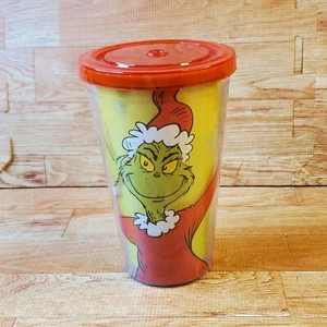 Dr. Seuss The Grinch Kunststoff 16 Unzen Reisebecher Becher fehlender Strohhalm - Bild 1 von 8