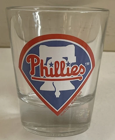 PHILADELPHIA PHILLIES VINTAGE 2 OZ SHOT GLASS-BRYCE HARPER-MLB-WORLD SERIES-NEW Cover