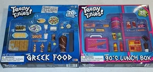 2 New Teeny Tinies World Traveler Greek Food & 90's Lunch Box Mini Miniature Lot - Picture 1 of 5
