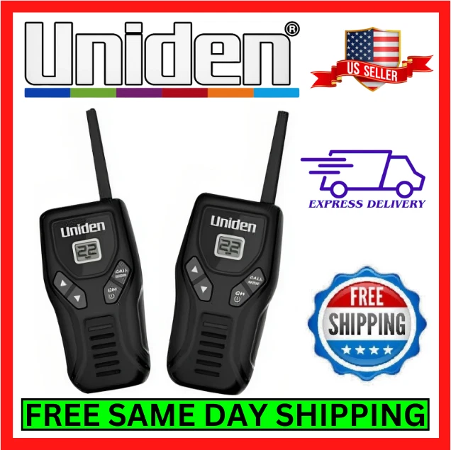 Uniden GMR 2-Way Radio Walkie Talkie Long Mile Range Kids Two Pack Pair Handheld - Image 1 of 4
