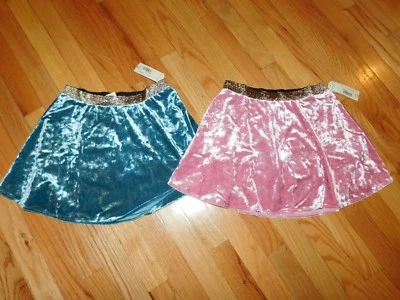 Arizona, faldas de terciopelo aplastado para niñas, nuevas con etiquetas, en verde azulado, negro y rosa, ¡¡¡TAN LINDAS!!!! Foto 1 de 4