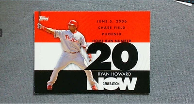 2007 Topps Generation Now #GN20 Ryan Howard Phillies - Image 1 of 2