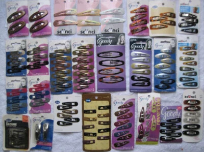 Pinzas para el cabello a presión de metal contorno de golosinas de color neutro pintadas epoxi cepillado metálico Foto 1 de 4