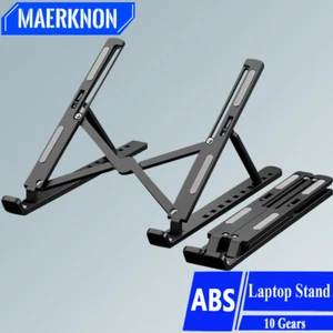 Foldable Laptop Stand Adjustable Portable Notebook Bracket Support Base ABS Hold - Photo 1/16