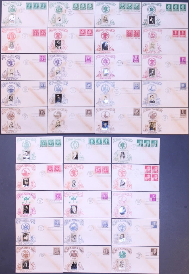 #859-93 Famous Americans Crosby FDC Set - Image 1 of 1
