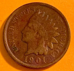 1901 1C Indian Head Cent (US Penny) vz - Bild 1 von 2