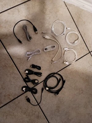 14 Micro USB Cable & 2 Mini Usb Charger Cord Various Lengths - Image 1 of 4