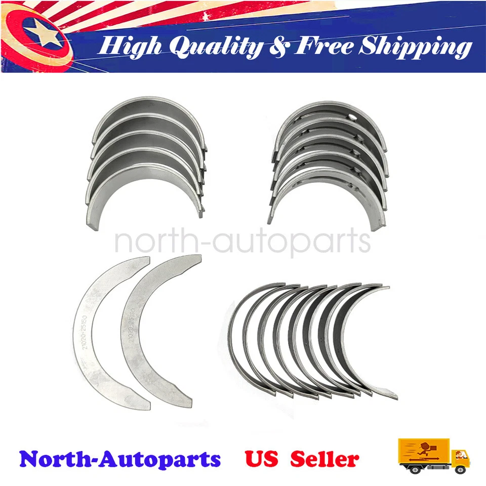 New STD Main Rod Bearings Set Fits 2006-16 Chrysler 2.0 2.4L L4 DOHC SOHC Foto 1 de 4