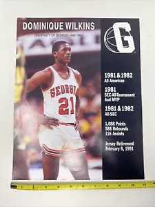 Póster vintage de la Universidad Dominique Wilkins de Georgia 11x14 - Imagen 1 de 5