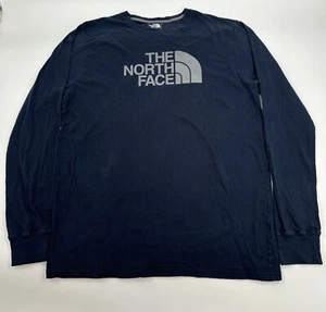 The North Face Long Sleeve Tee Shirt Mens Large Navy Blue Climbing Outdoor Adult - Picture 1 of 10